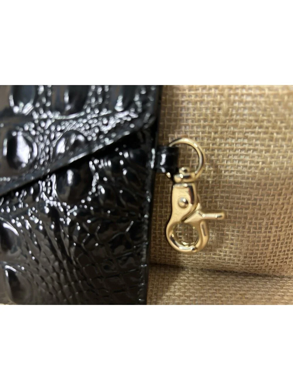 Brahmin Melbourne Mini Envelope Case Black Card Wallet